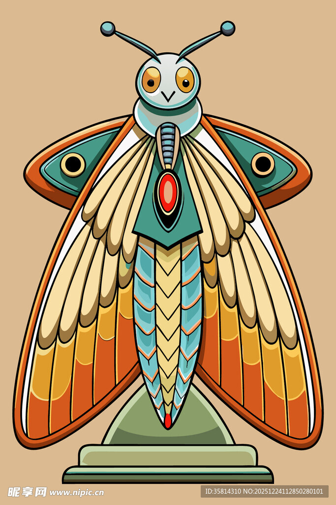 复古风格昆虫装饰艺术品