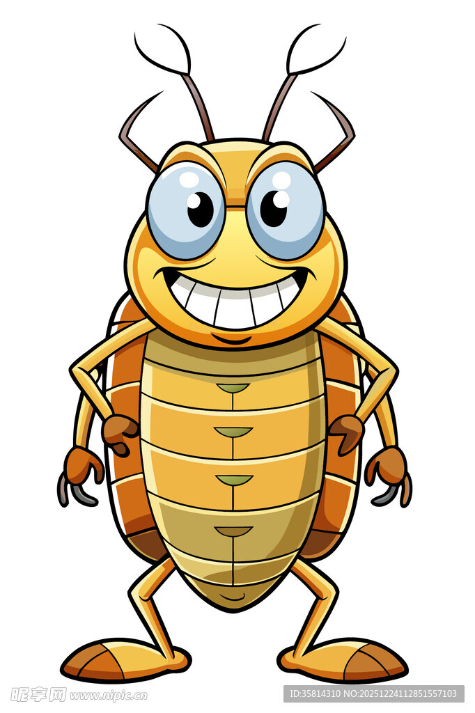 可爱卡通蟑螂形象