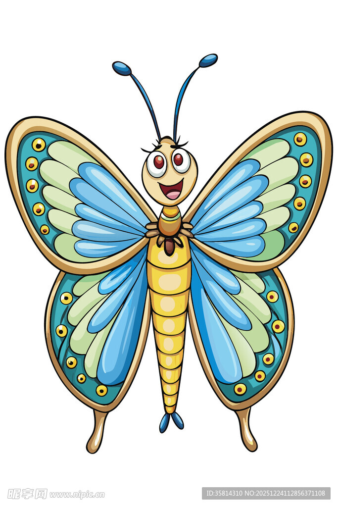 可爱卡通蝴蝶形象