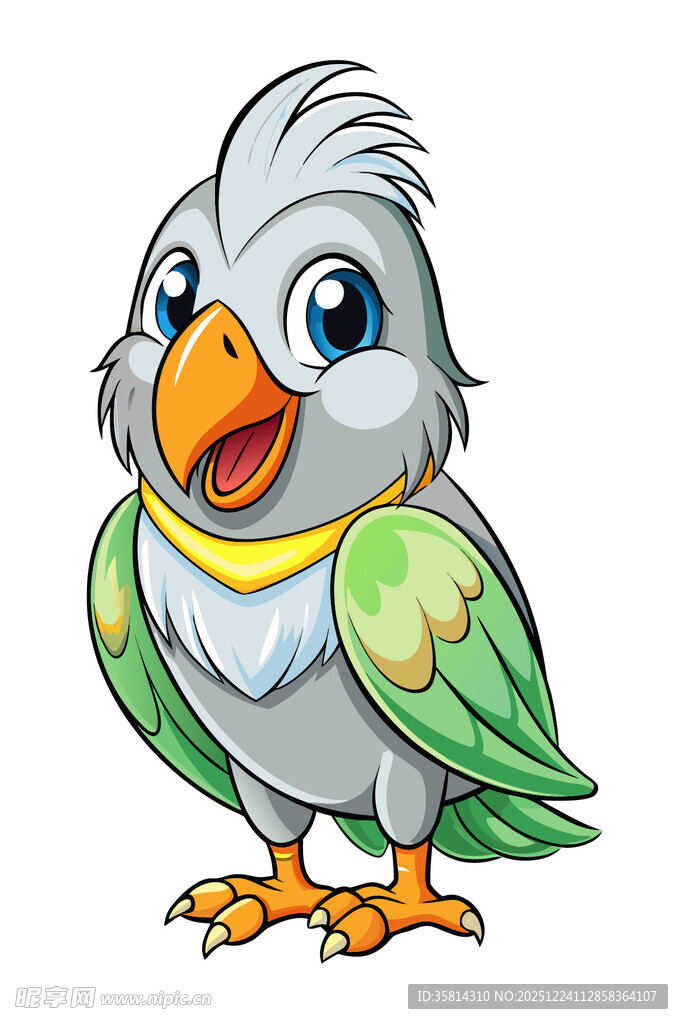 可爱卡通鹦鹉形象