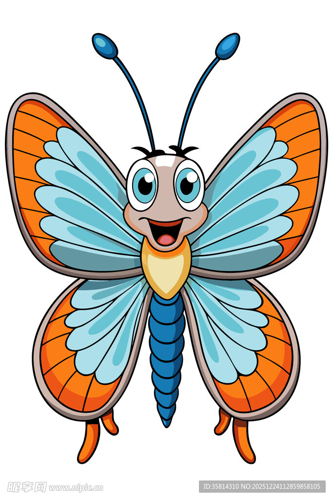 可爱卡通蝴蝶形象
