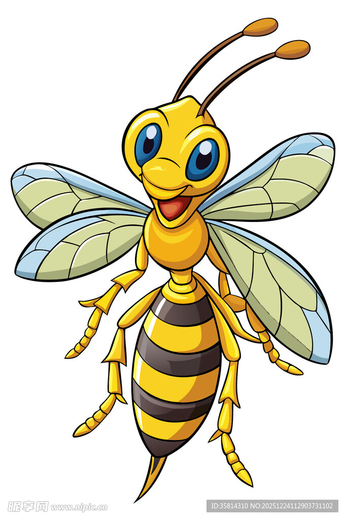 可爱卡通蜜蜂插画