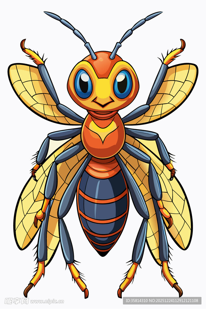 可爱卡通大黄蜂形象