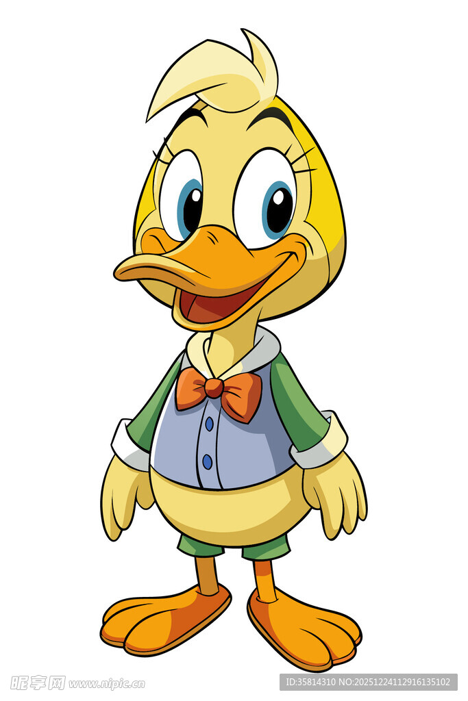 可爱卡通小鸭形象