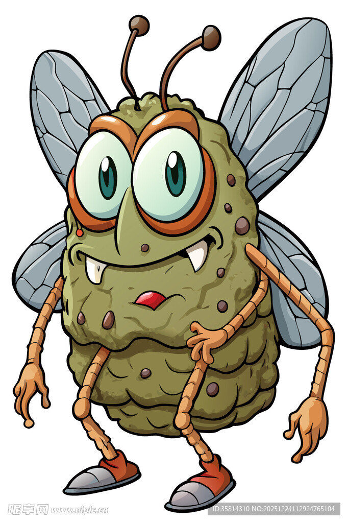 可爱搞怪的卡通苍蝇形象