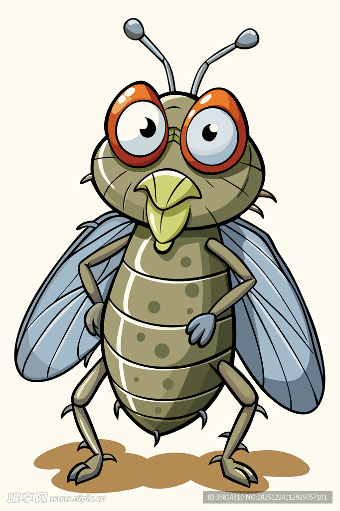 卡通搞笑苍蝇形象