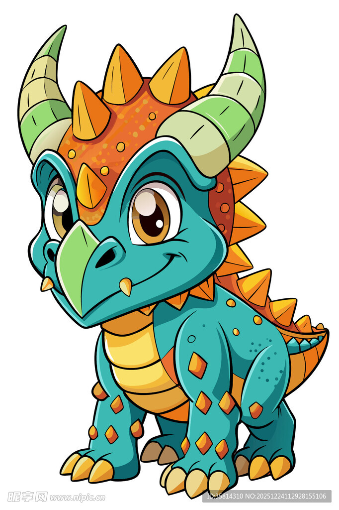 可爱卡通小恐龙形象