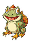 可爱火焰青蛙卡通形象
