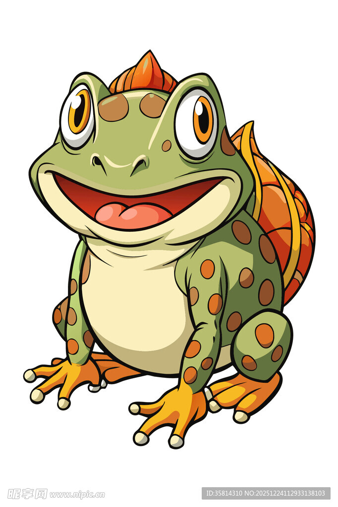 可爱火焰青蛙卡通形象