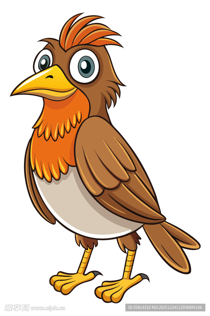 可爱卡通小鸟形象展示