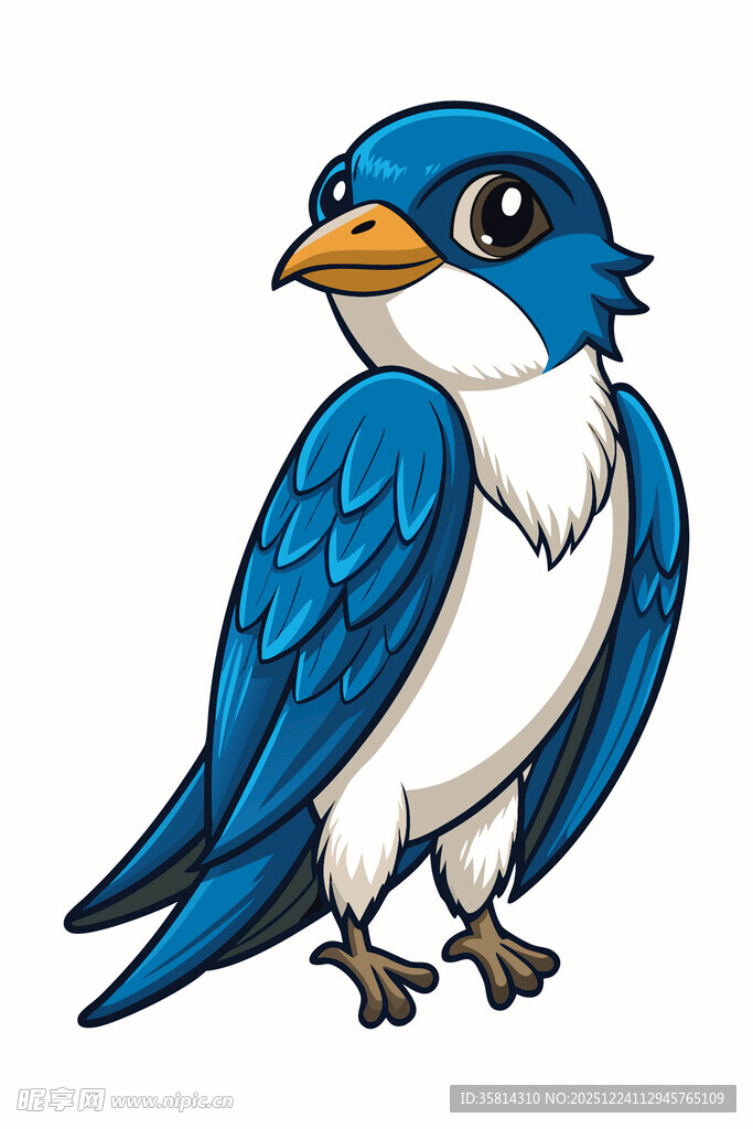 蓝色小鸟卡通形象
