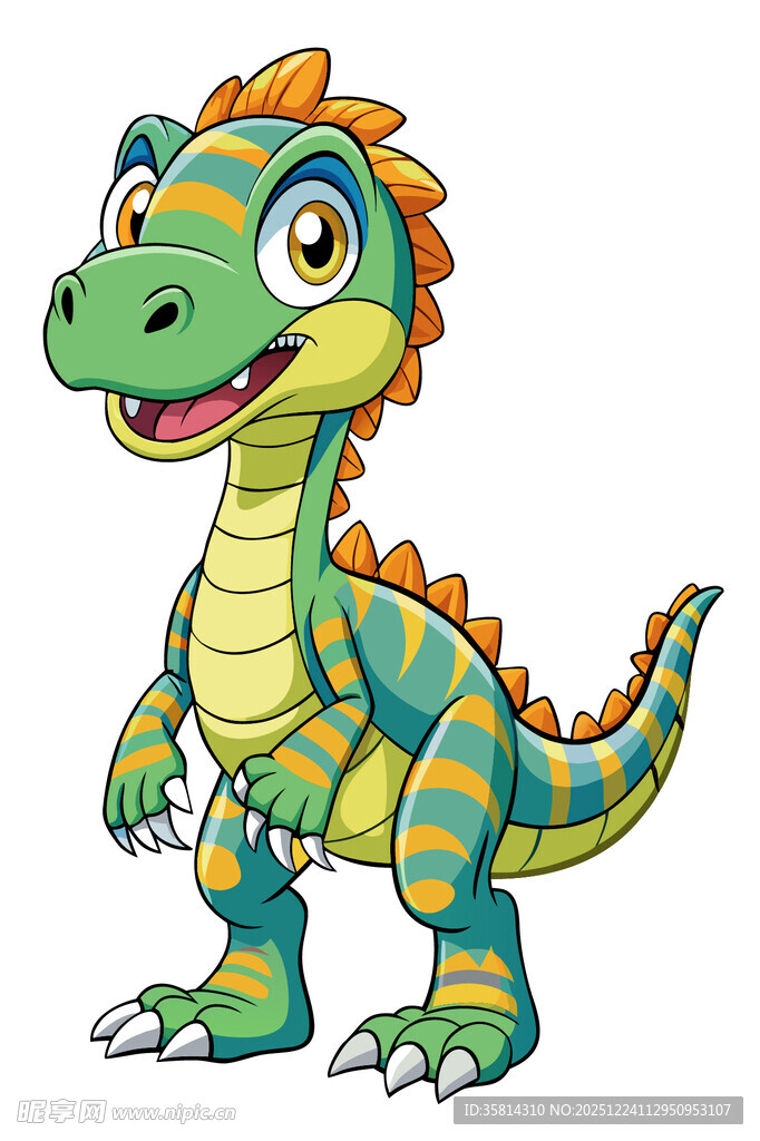 可爱彩色卡通小恐龙