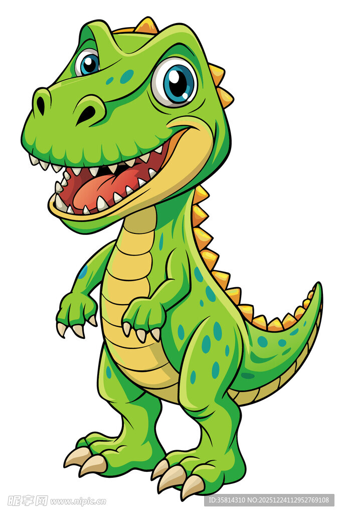 可爱绿色卡通小恐龙