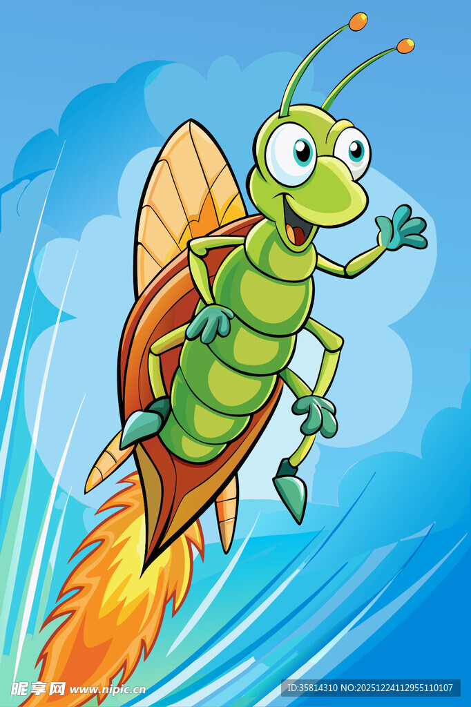 飞虫乘火箭遨游天际