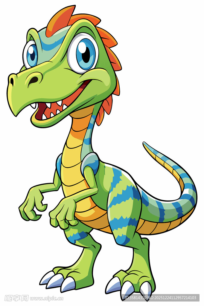 可爱彩色小恐龙