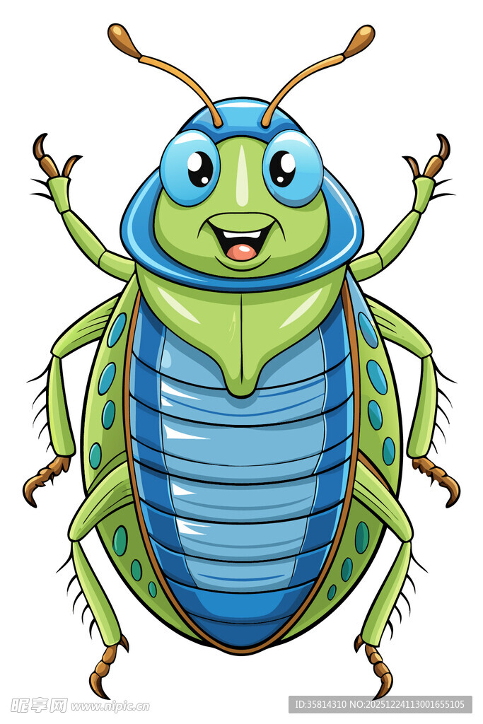 可爱卡通甲虫形象