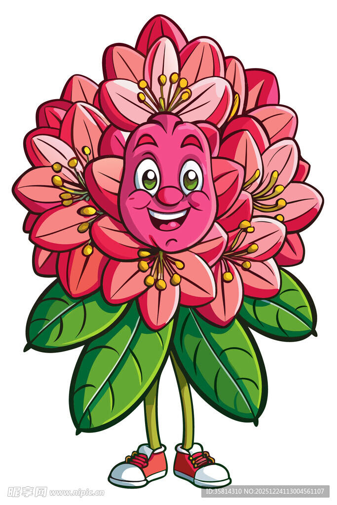 可爱花朵卡通形象