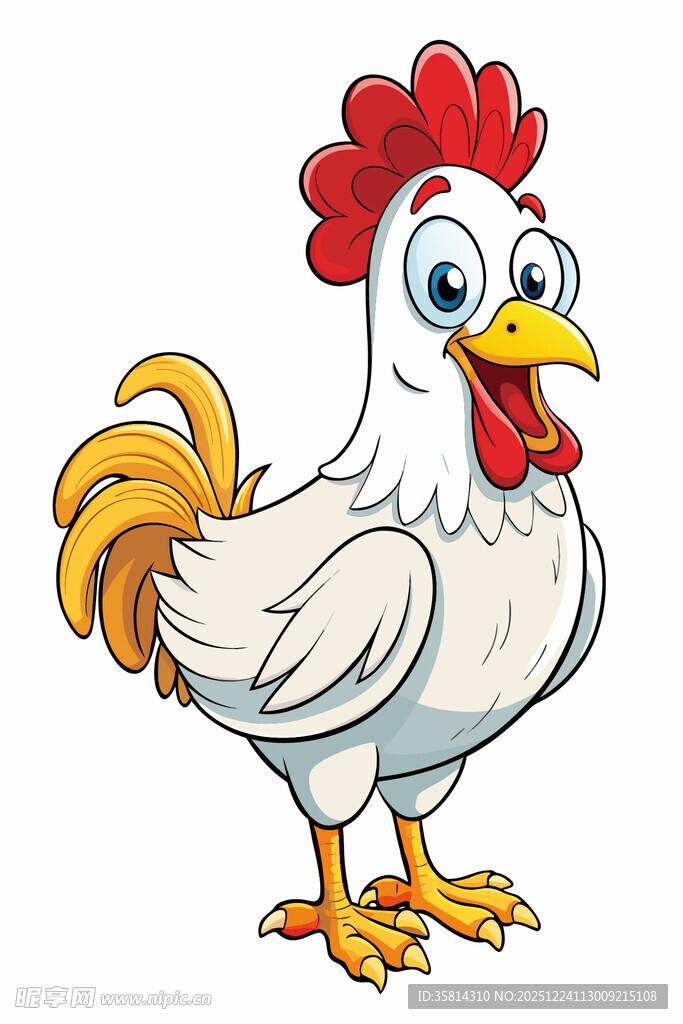 可爱卡通公鸡形象
