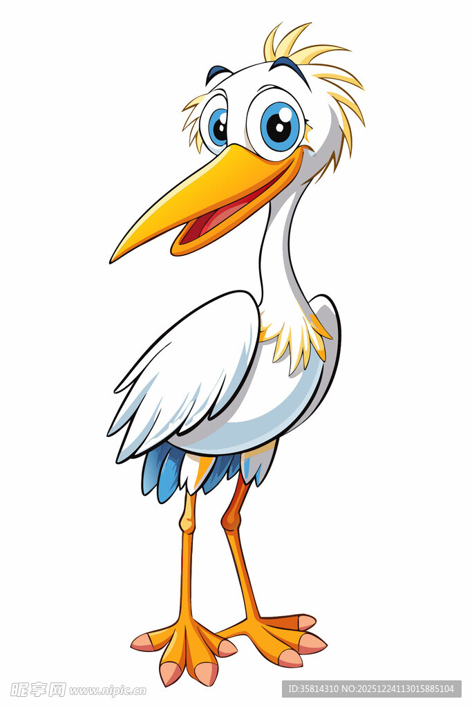 可爱鹈鹕卡通形象