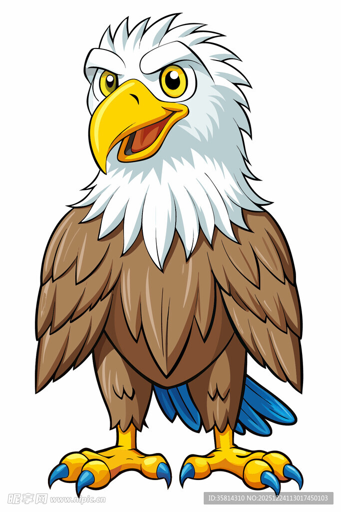 卡通白头鹰形象