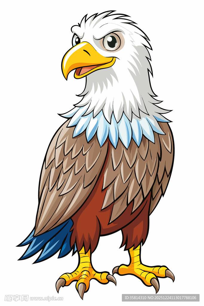 卡通白头鹰形象