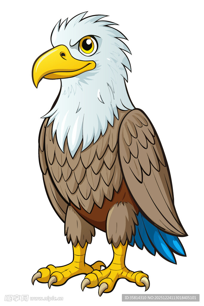 卡通白头鹰形象