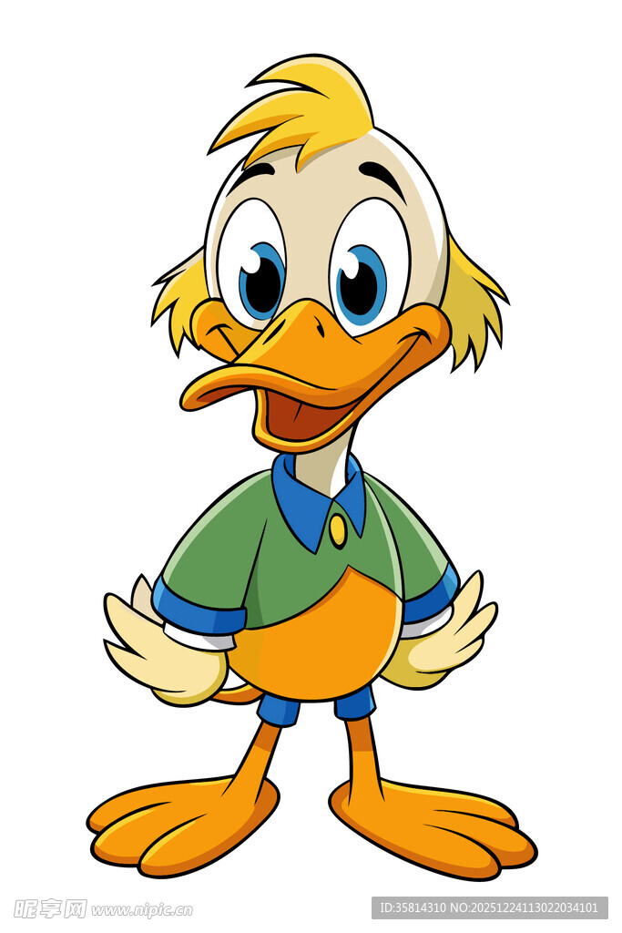 可爱卡通小鸭形象