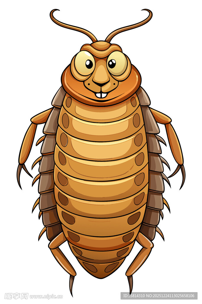 可爱卡通潮虫形象展示