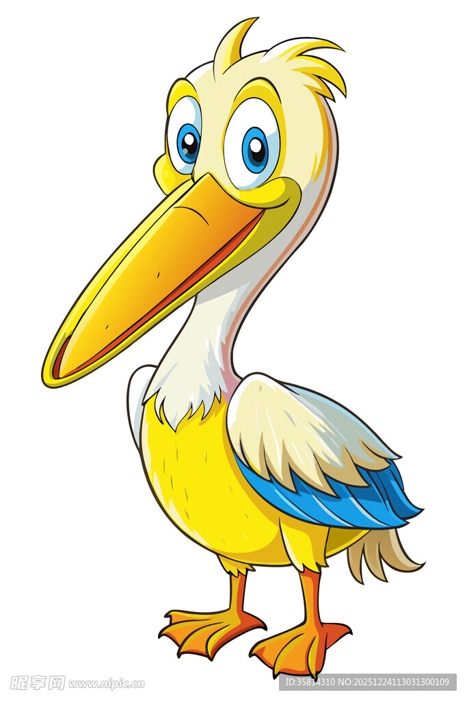 可爱鹈鹕卡通形象