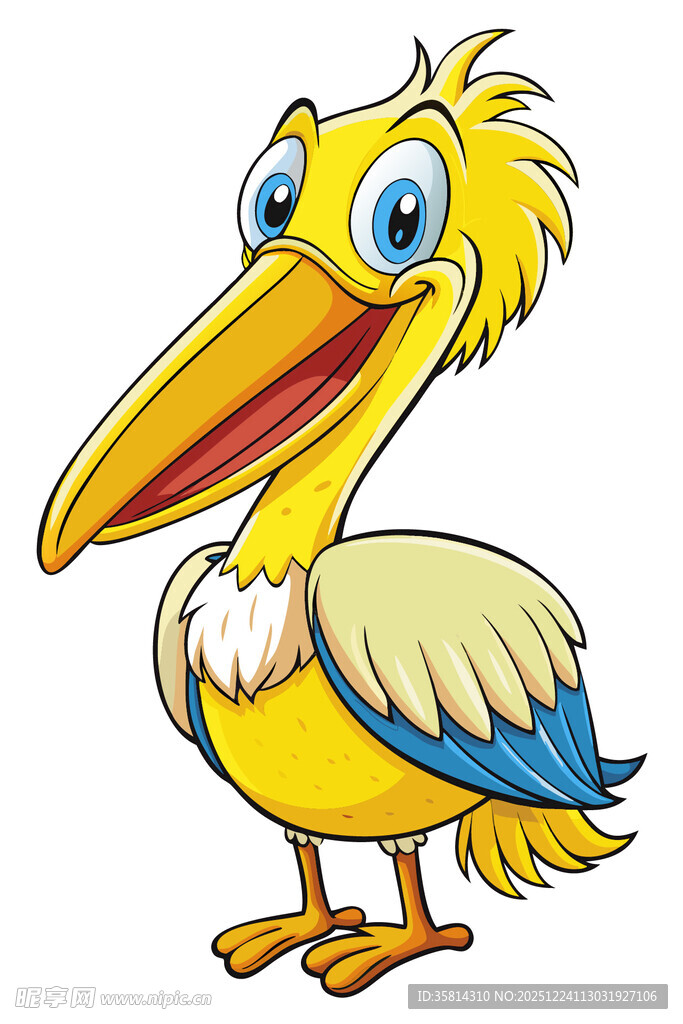 可爱鹈鹕卡通形象