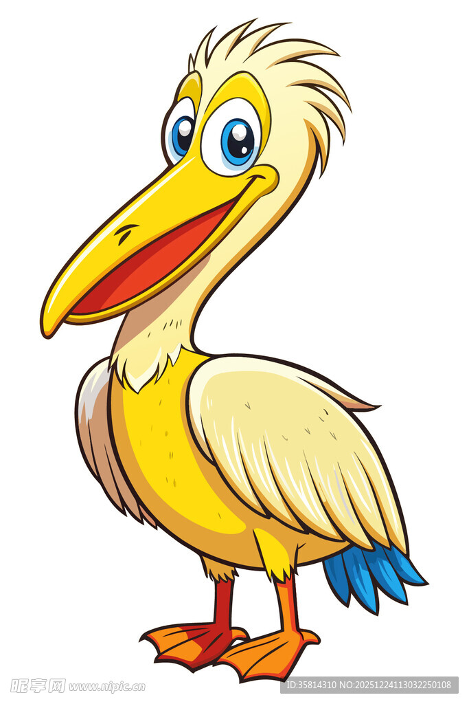 可爱鹈鹕卡通形象