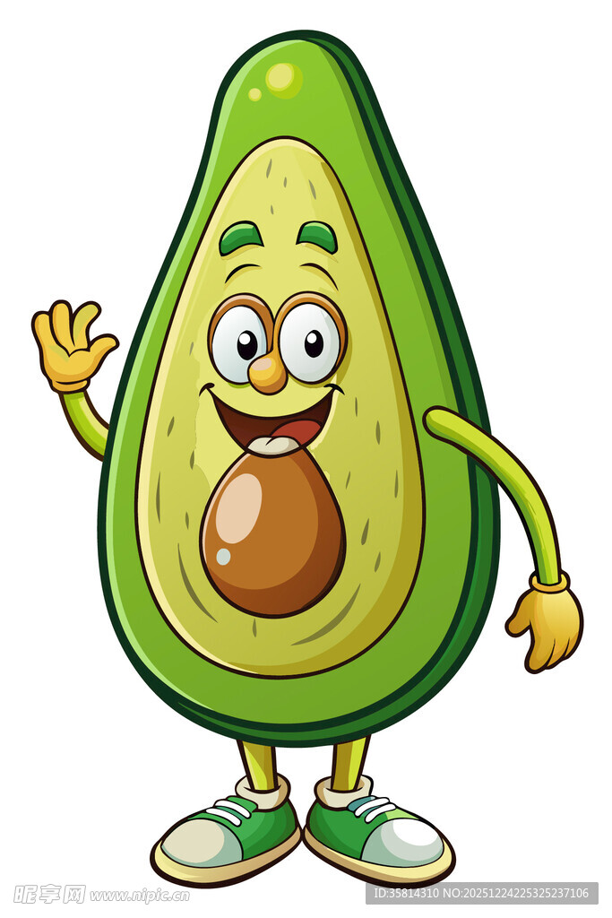 可爱牛油果卡通形象