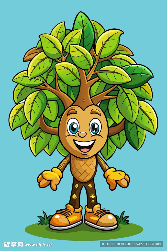 可爱树人卡通形象