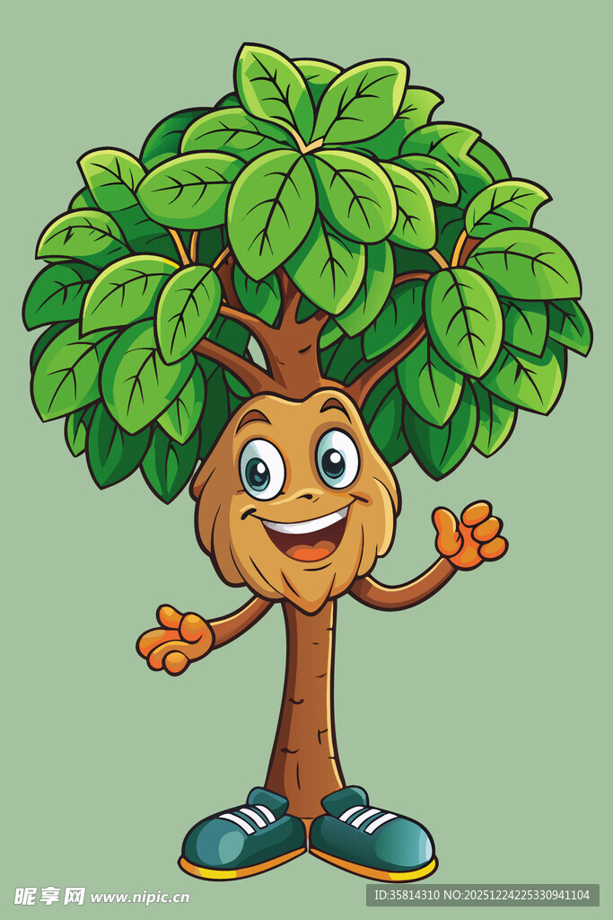 可爱树人卡通形象