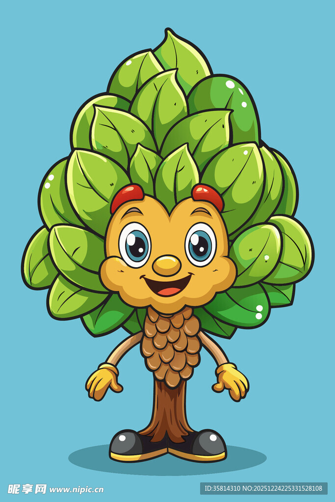 可爱树人卡通形象