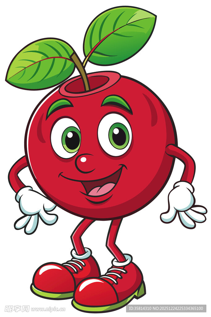 可爱卡通苹果形象