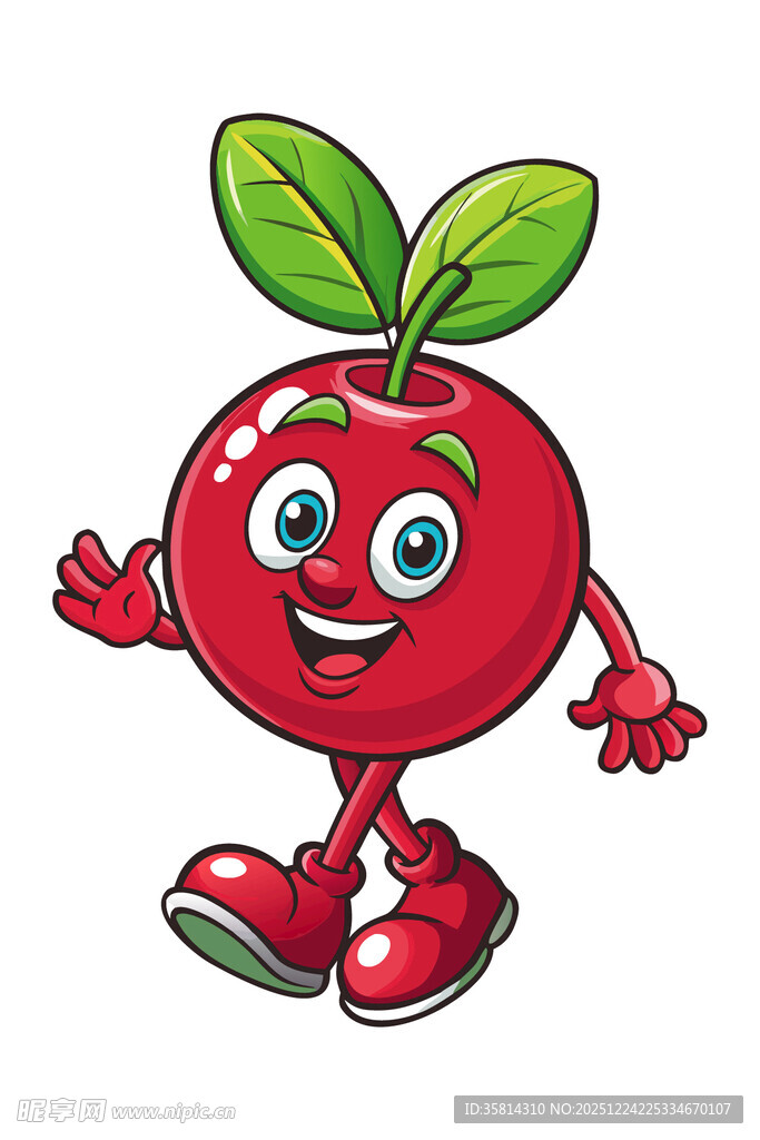 可爱红苹果卡通形象
