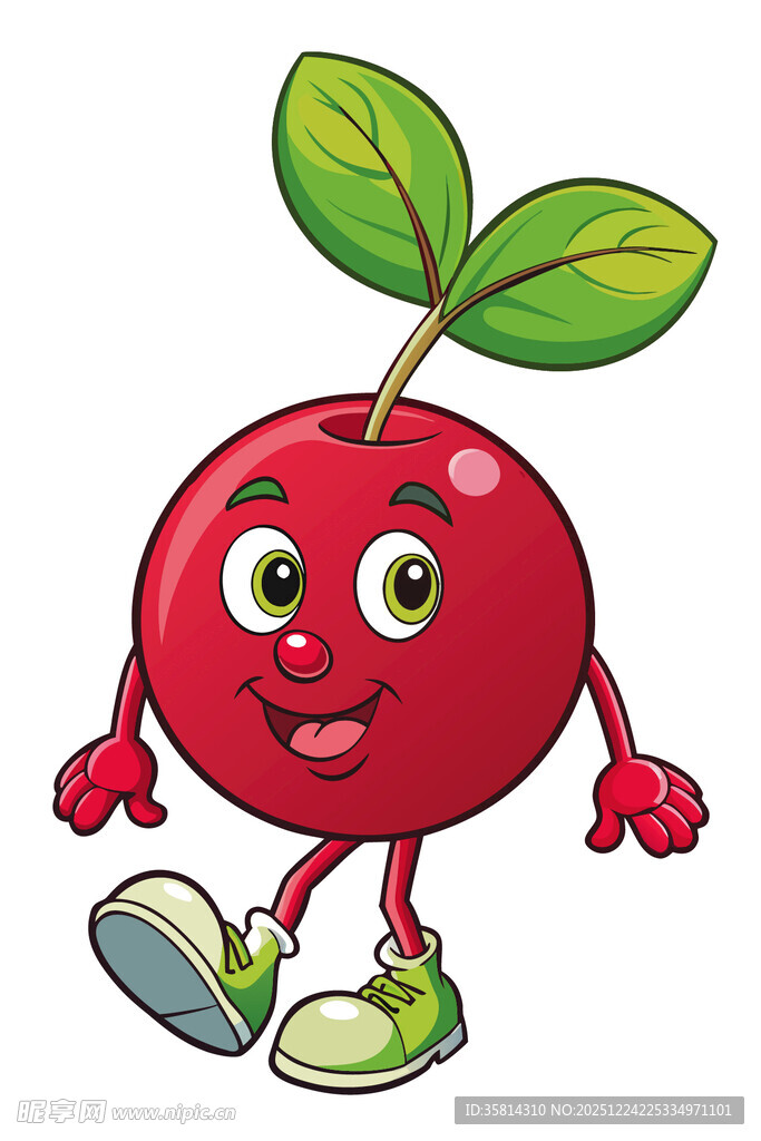 可爱红苹果卡通形象