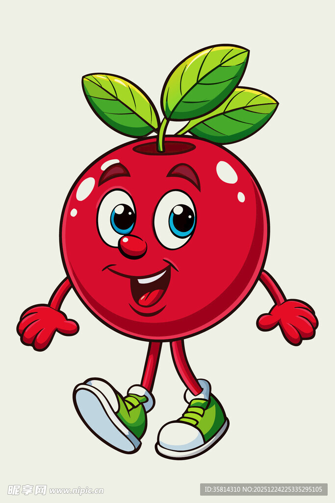 可爱红苹果卡通形象