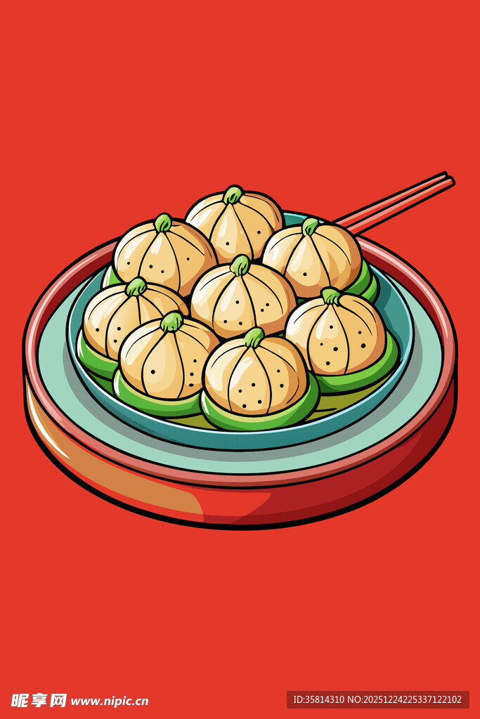 美味小笼包筷子相伴