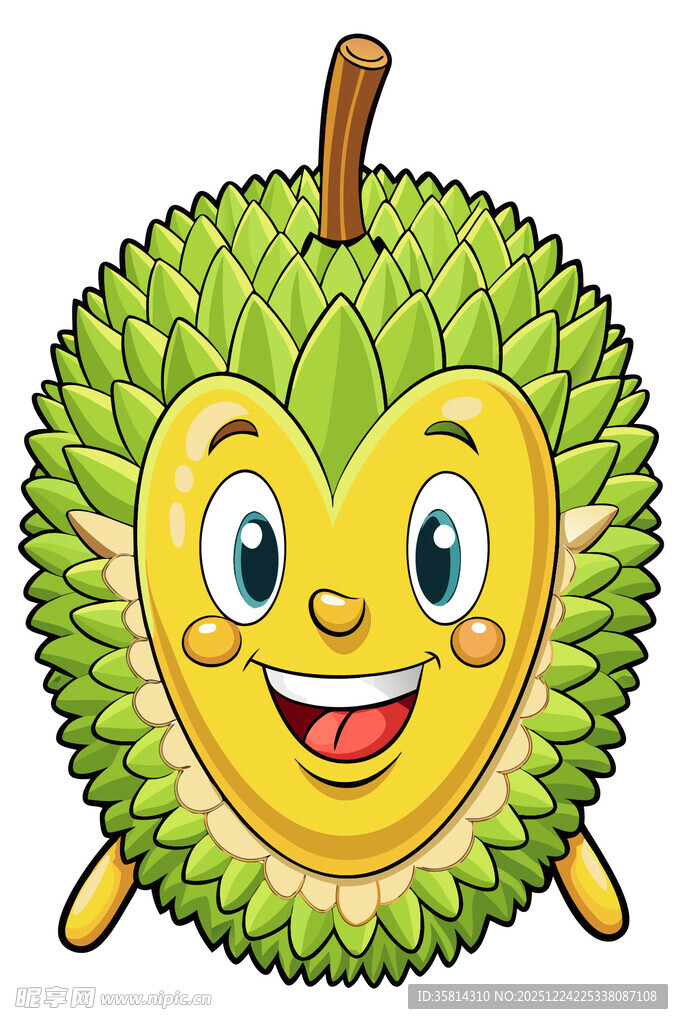 可爱卡通榴莲形象