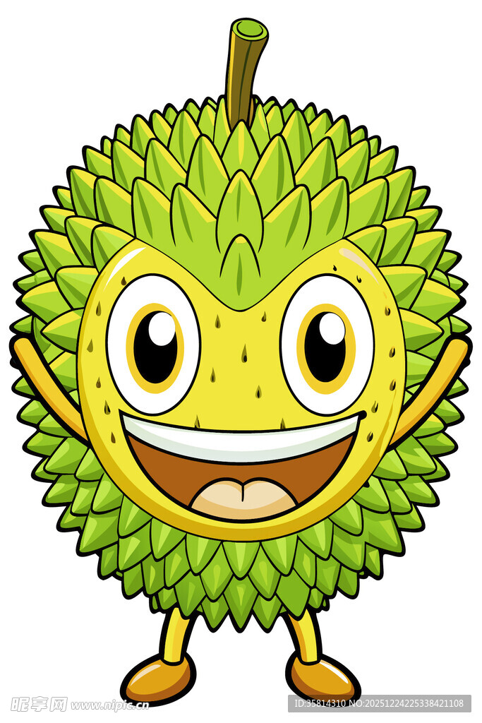 可爱卡通榴莲形象