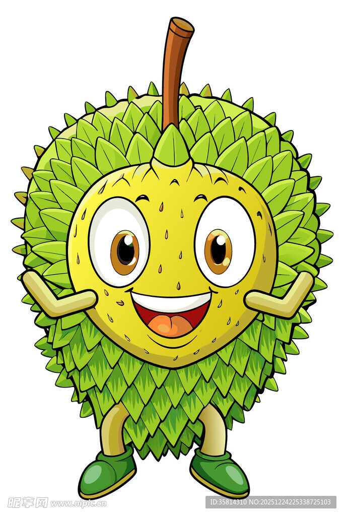 可爱卡通榴莲形象