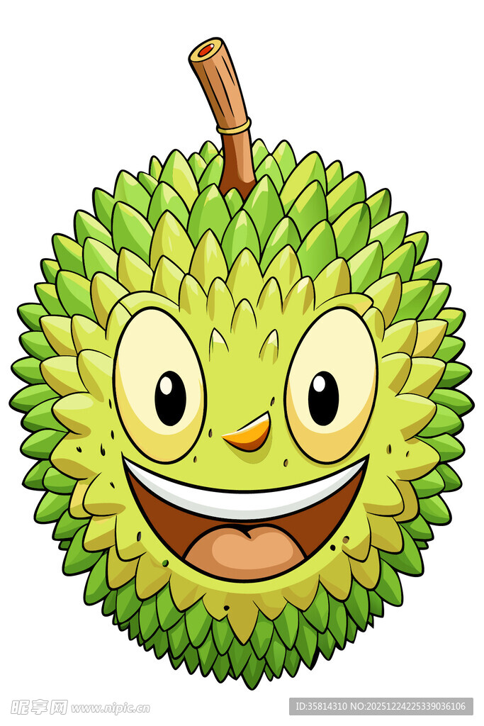 可爱卡通榴莲形象