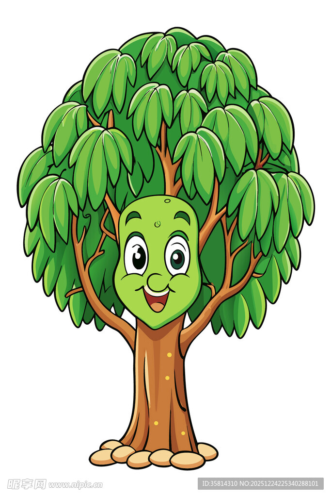 笑脸大树卡通形象