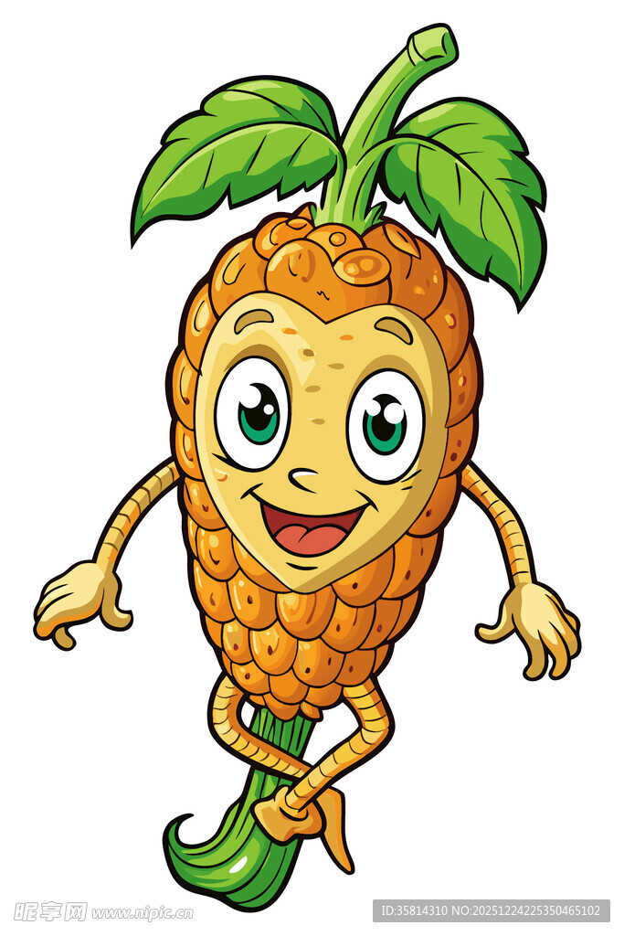 可爱卡通菠萝蜜形象