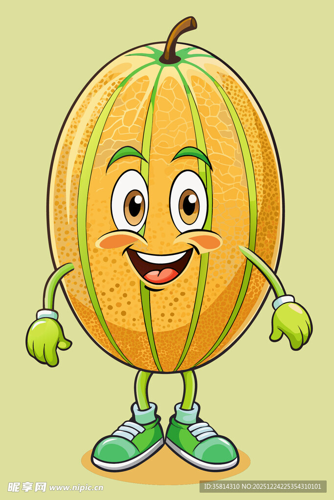 可爱甜瓜卡通形象