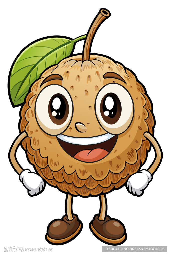 可爱卡通龙眼形象