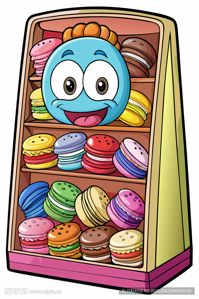 卡通马卡龙售卖机