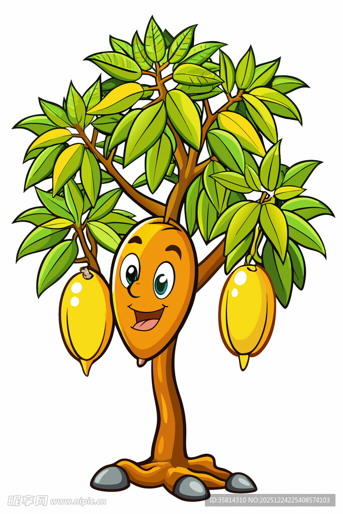 可爱卡通可可树形象